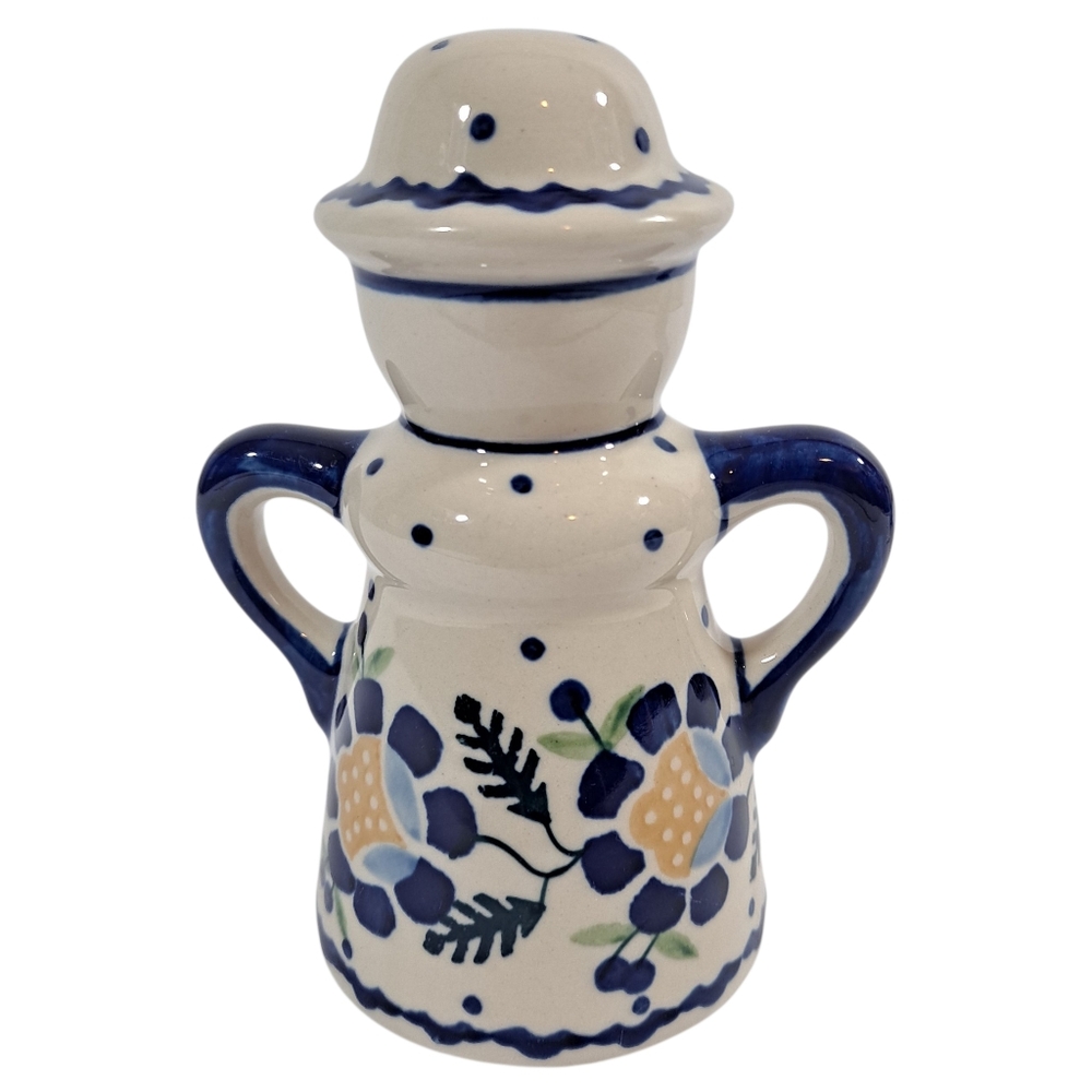 Boleslawiec Polish Pottery Woman Man  Salt & Pepper Shakers Handmade #503 - Picture 5 of 11